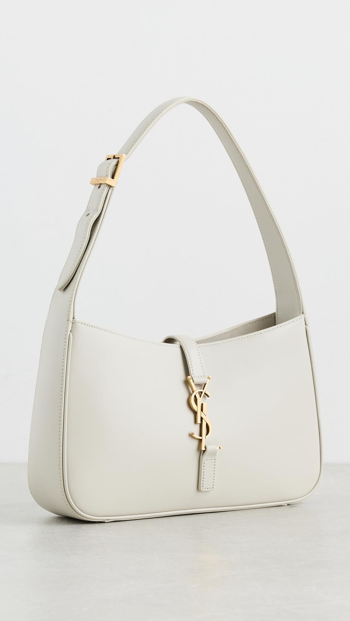 YSL Pre-Loved White Leather Le5 A7 Shoulder Bag