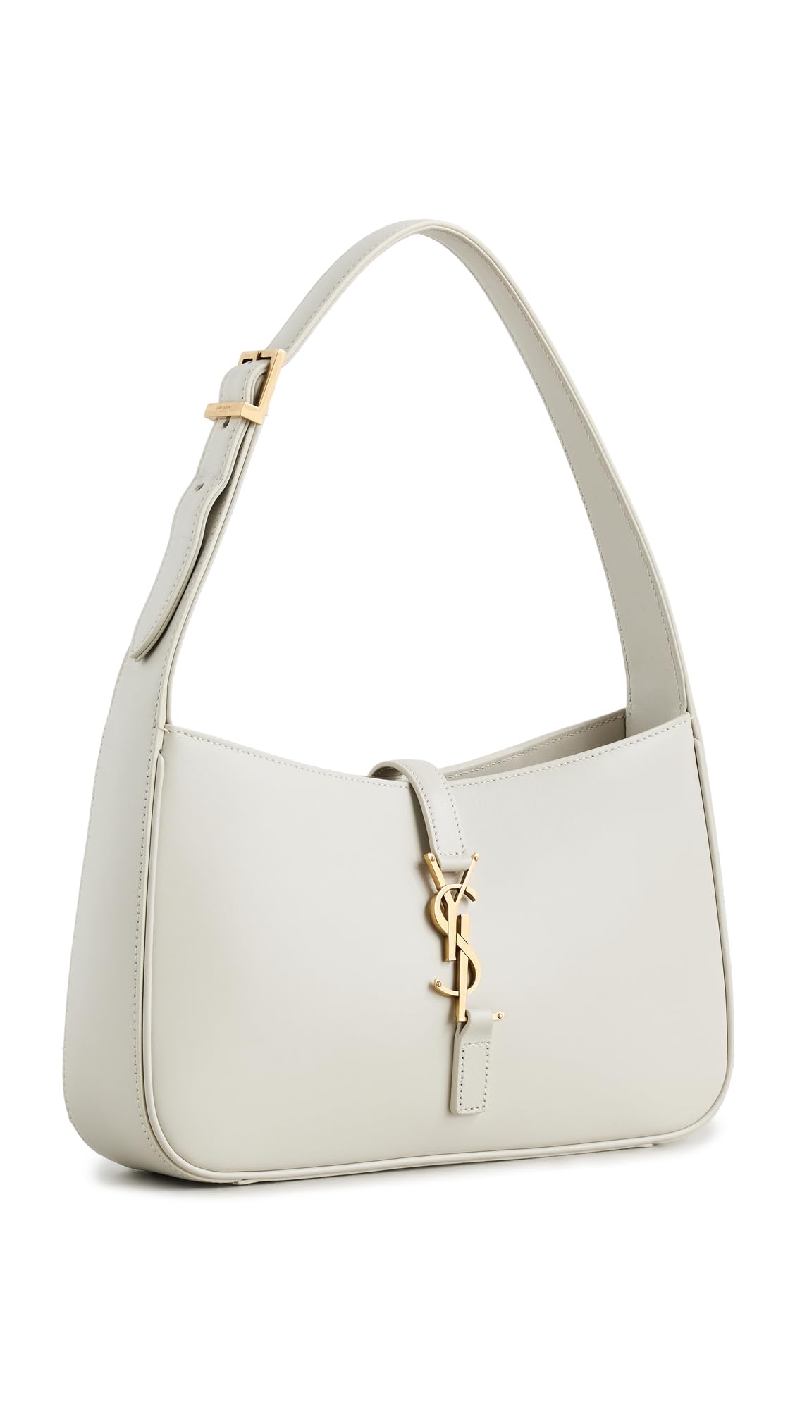 YSL Pre-Loved White Leather Le5 A7 Shoulder Bag