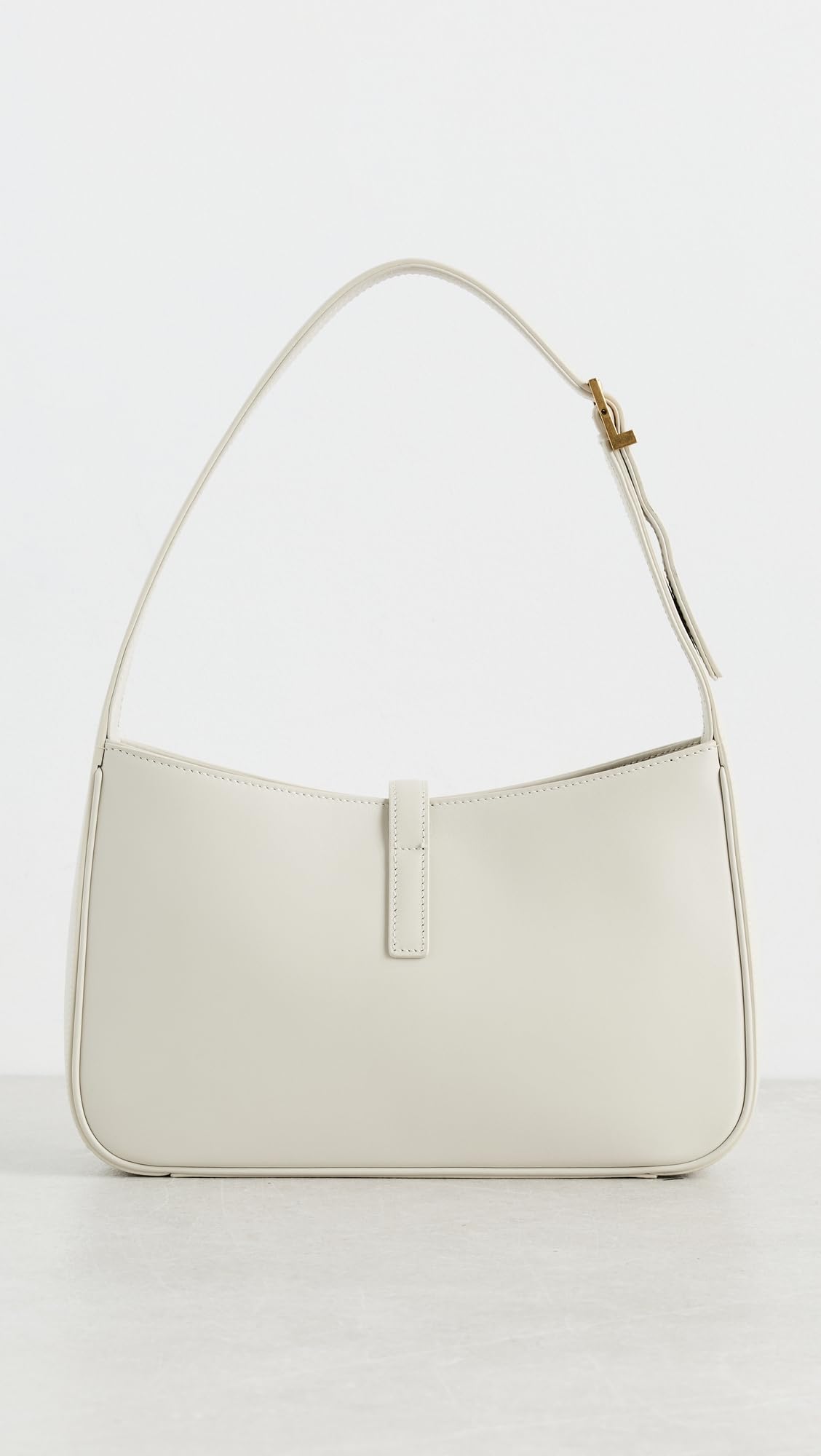 YSL Pre-Loved White Leather Le5 A7 Shoulder Bag