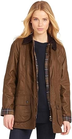 Barbour Women's Beadnell Wax Jacket in Bark:, 16