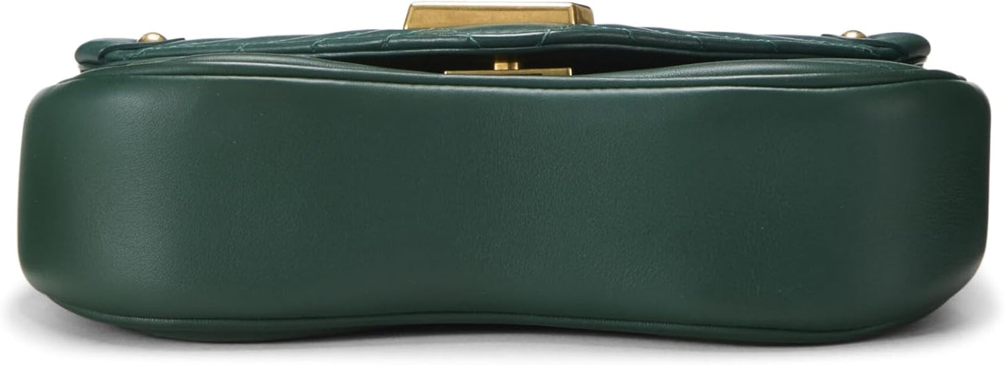 Pre-Loved Green Calfskin New Wave Shoulder Bag, Green