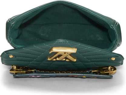 Pre-Loved Green Calfskin New Wave Shoulder Bag, Green