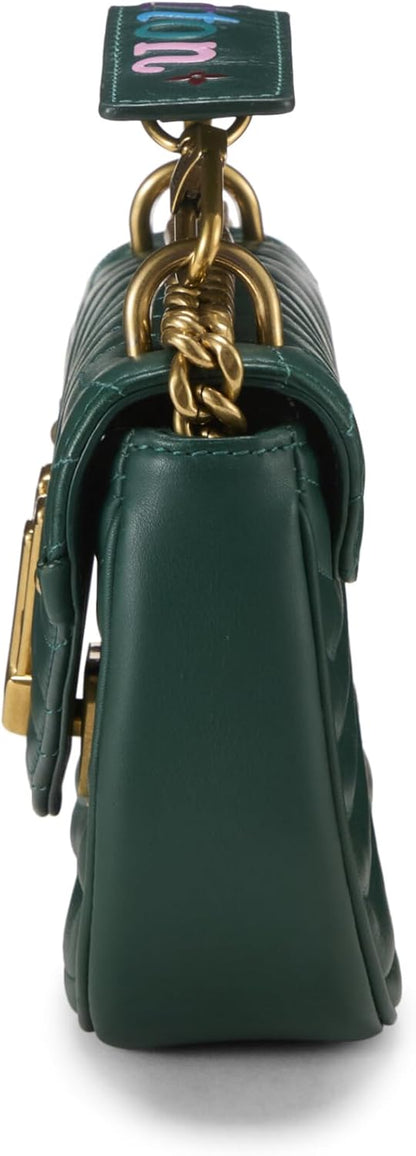 Pre-Loved Green Calfskin New Wave Shoulder Bag, Green