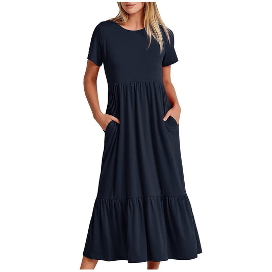 Women’s Ruffle Midi Sundress for Summer