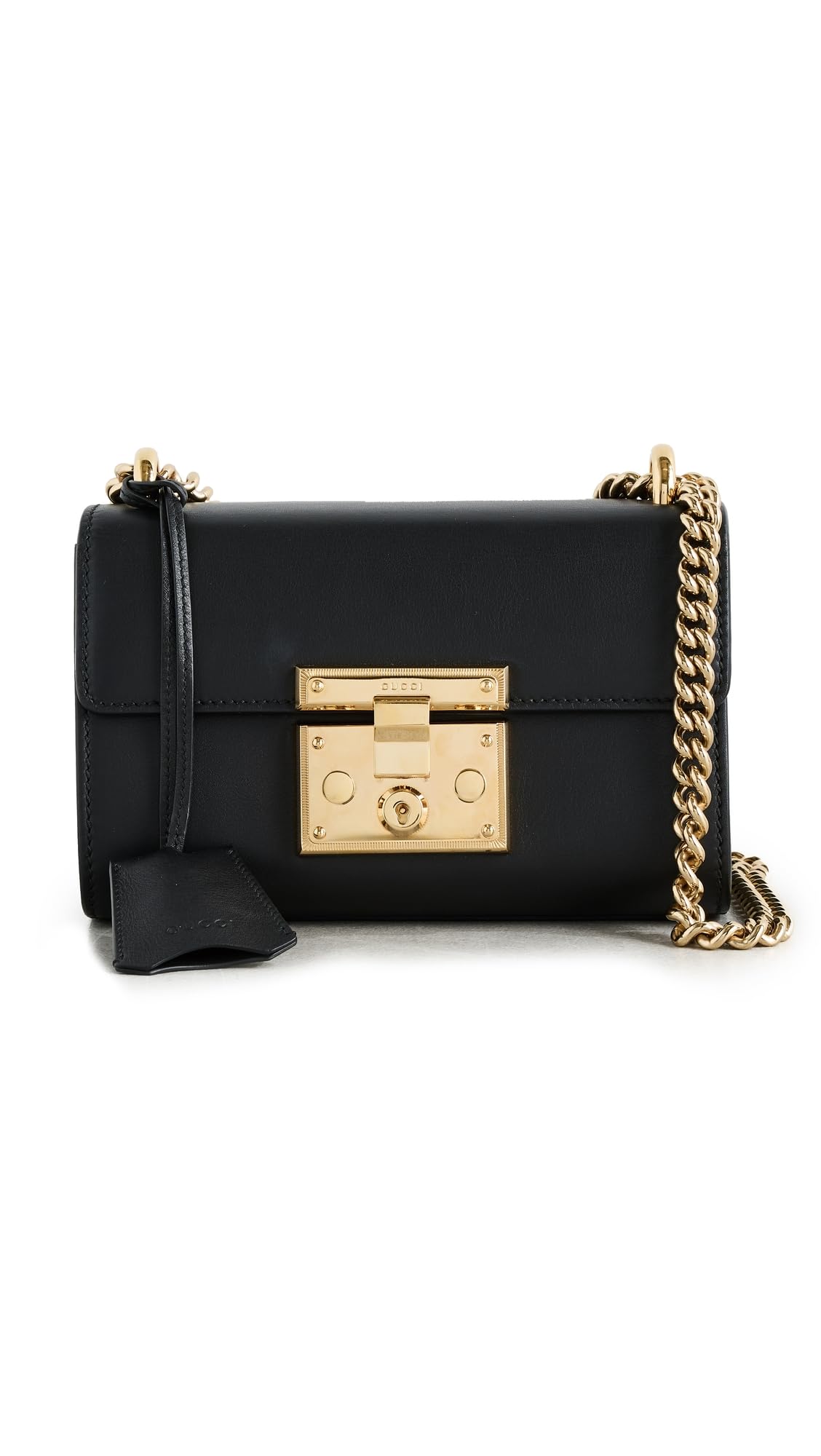 Gucci Black Leather Padlock Shoulder Bag