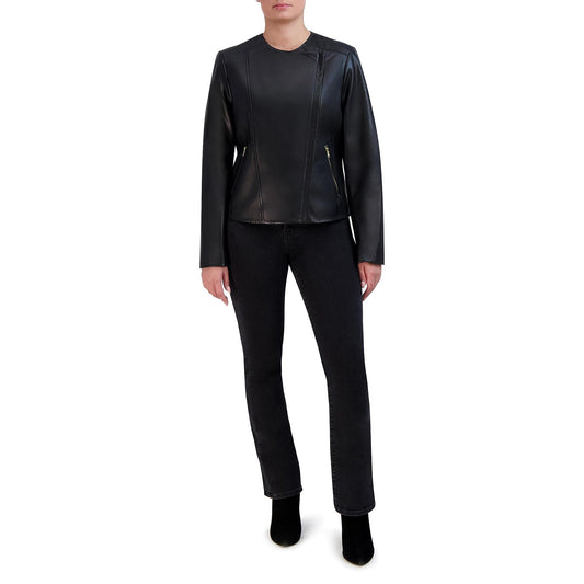 Cole Haan Women's Leather Casual Classic Jacket