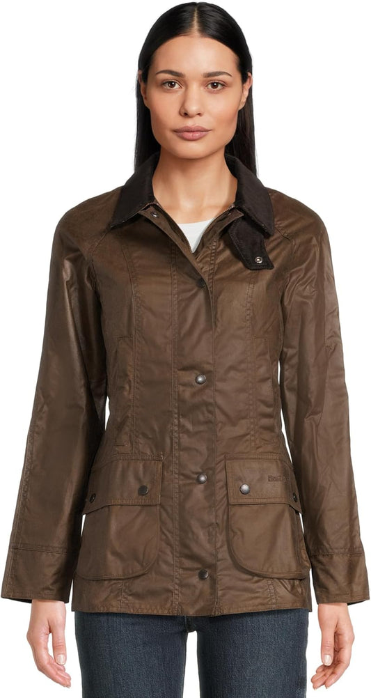 Barbour Women’s Beadnell Waxed Jacket – Bark
