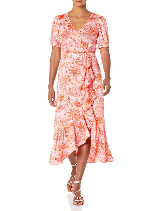 Cinq à Sept Women's Kay V-Neck Dress with Ruffle Detailing
