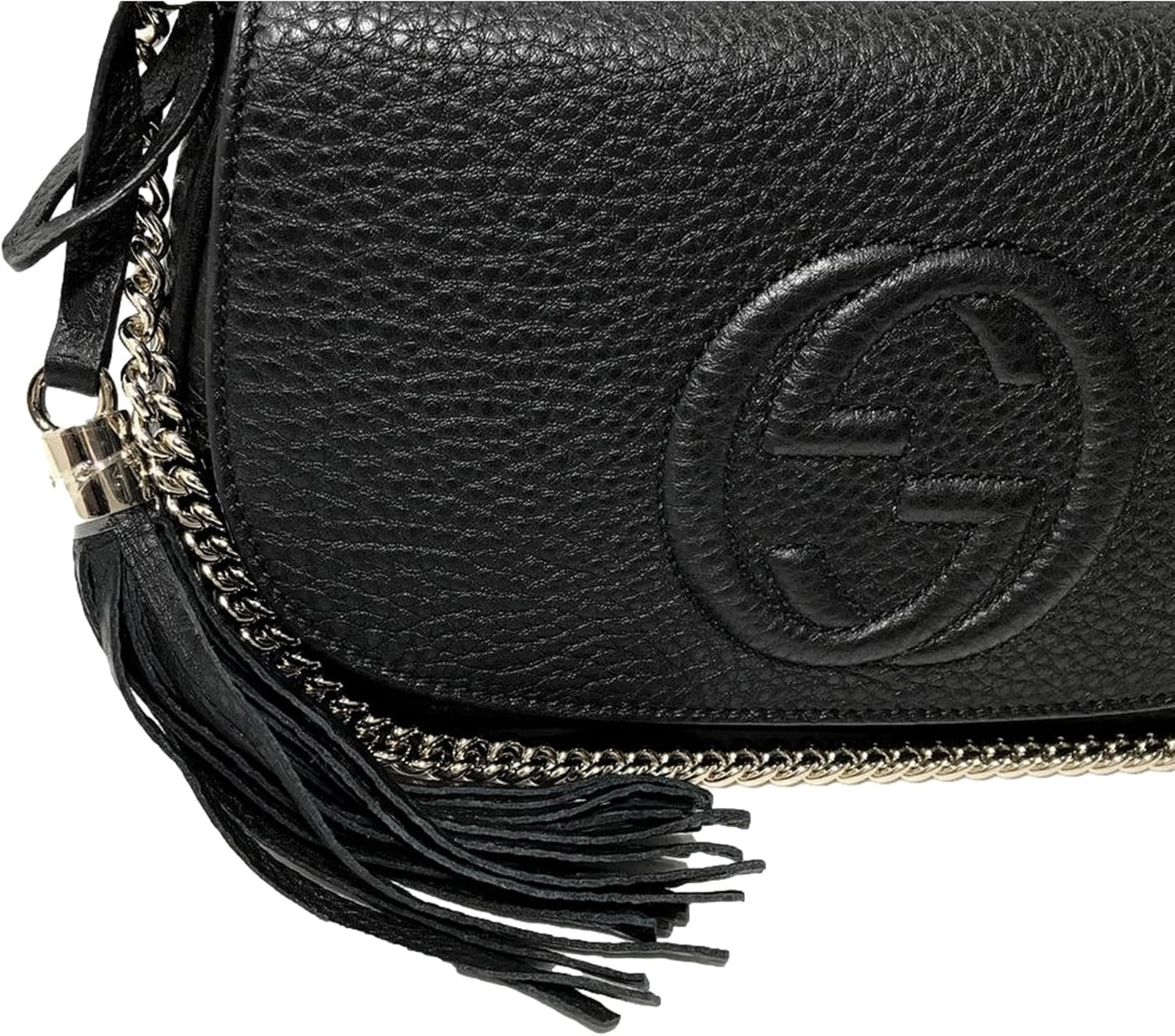 Gucci Soho Black Leather Flap Shoulder Bag