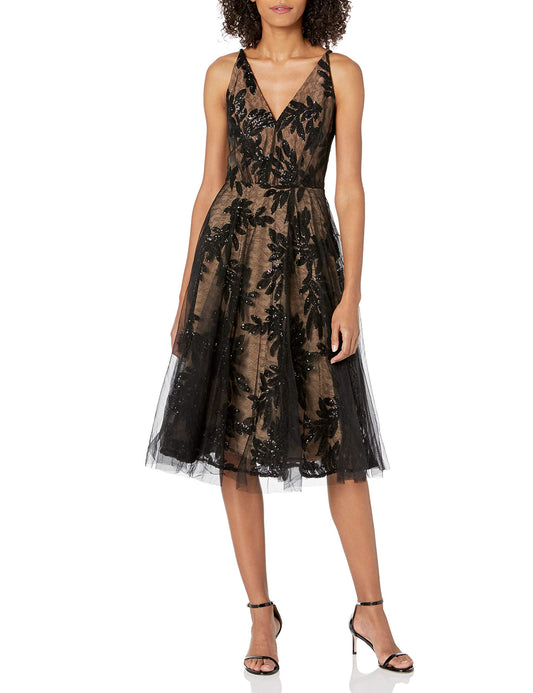 Courtney Sequin Overlay Dress